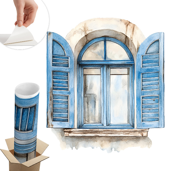 Fototapeta okno 3D 87x100 Dřevěné okenice