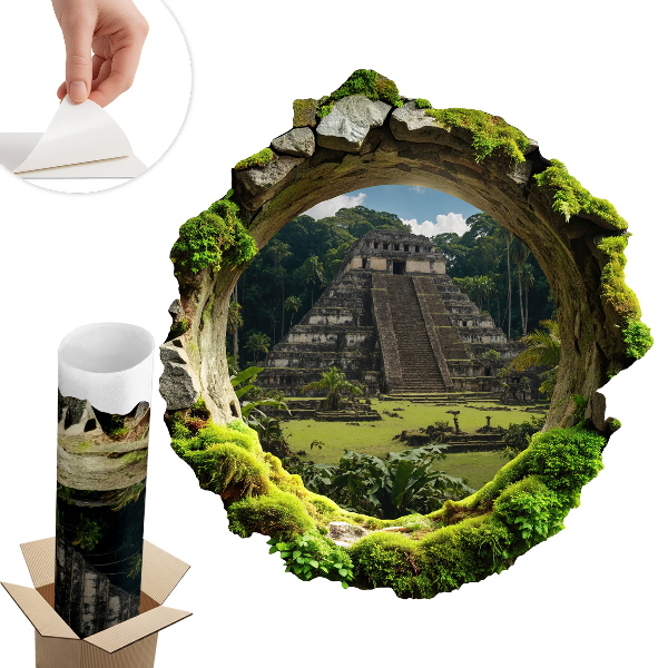 Fototapeta díra ve zdi 93x100 Tropická scenérie