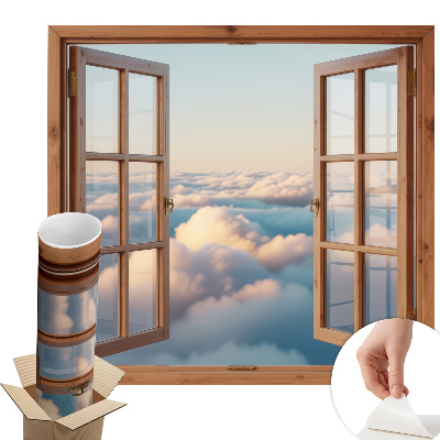 Fototapeta okno 3D 100x93 Mraky na obloze