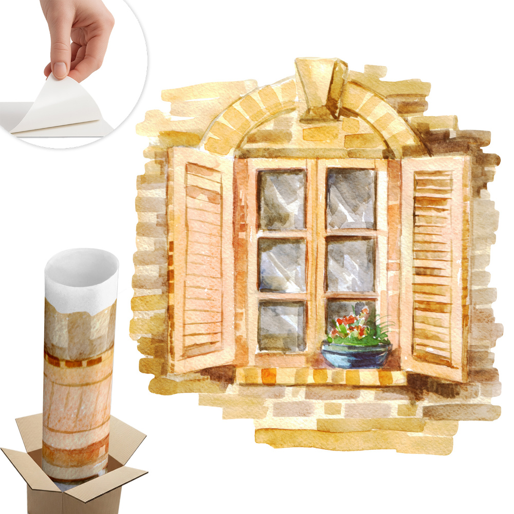 Fototapeta okno 3D 121x130 Idylické okno