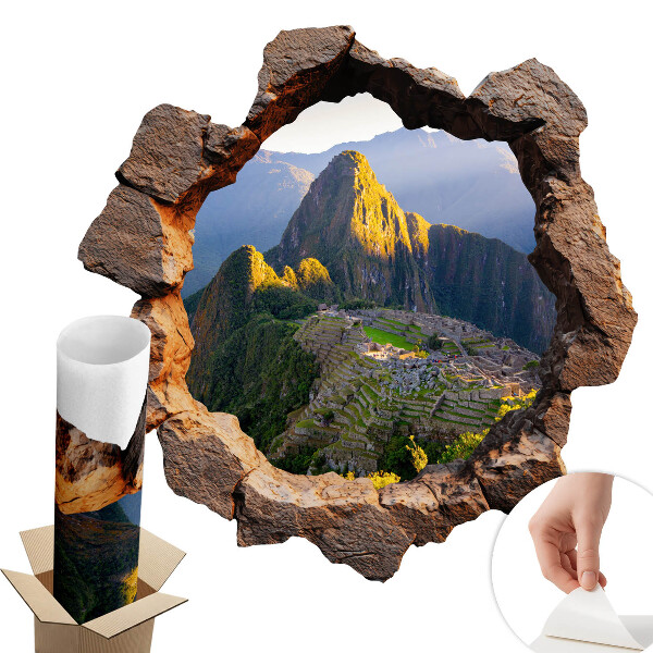 Fototapeta díra ve zdi 130x129 Skalní okno