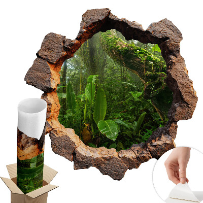 Fototapeta díra ve zdi 130x129 Zelený zázrak