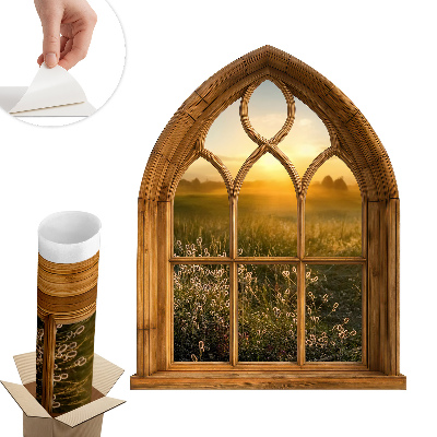 Fototapeta okno 3D 104x130 Okno Krajina