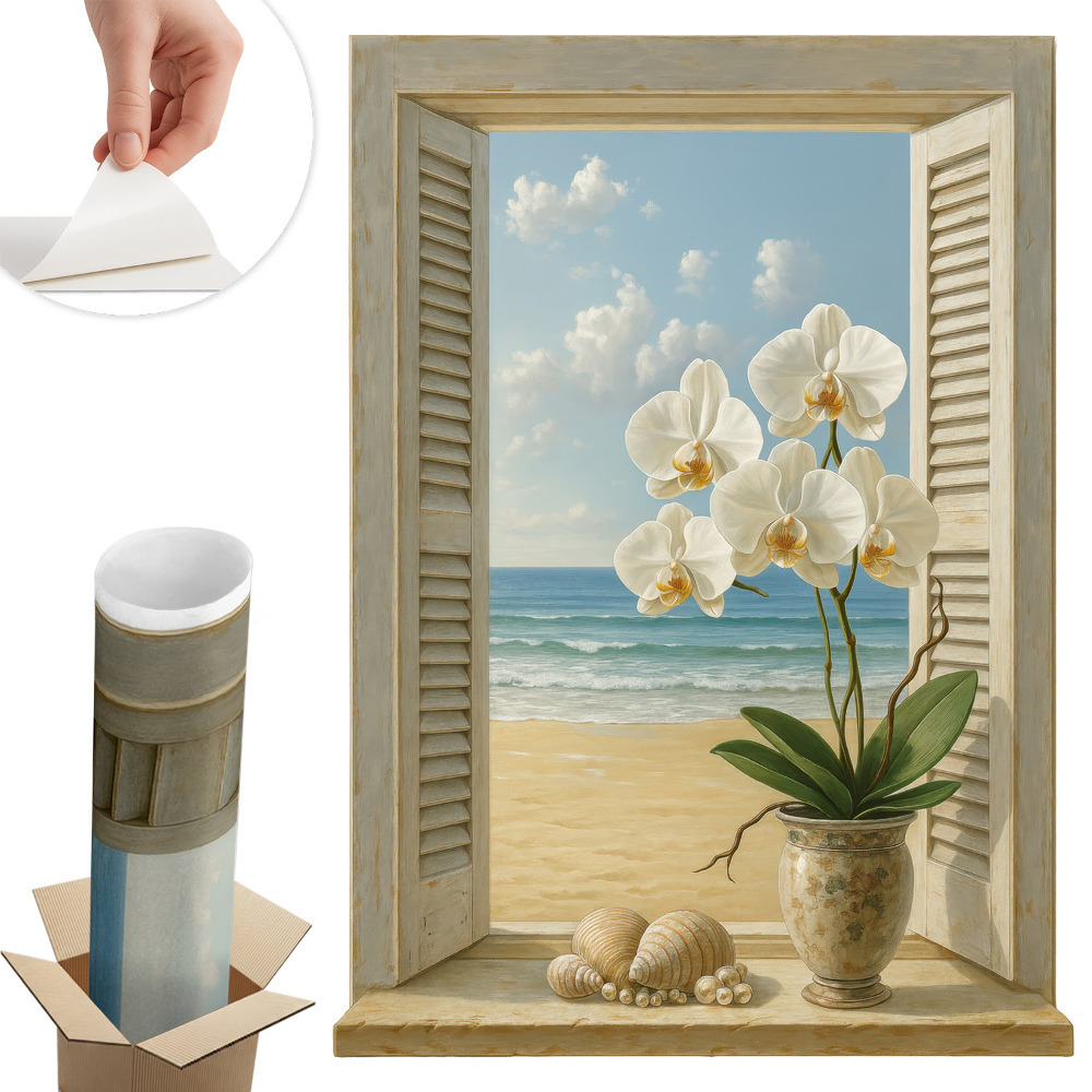 Fototapeta okno 3D 94x130 Mořské okno