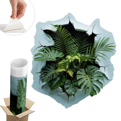 Fototapeta díra ve zdi 117x130 Výbuch rostliny