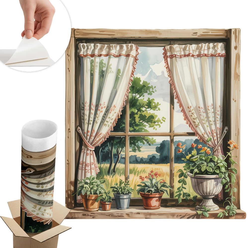 Fototapeta okno 3D 126x130 Idylické okno