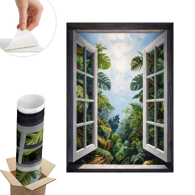 Fototapeta okno 3D 94x130 Exotický výhled