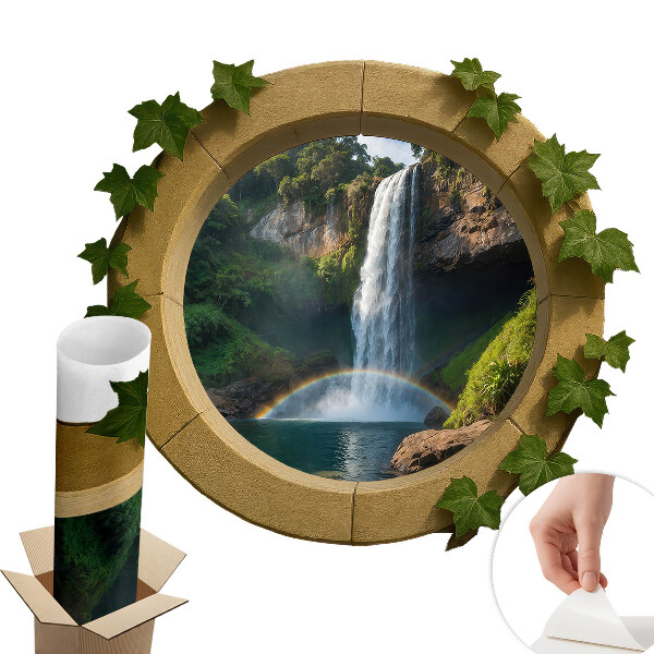 Fototapeta okno 3D 130x113 Přírodní oáza