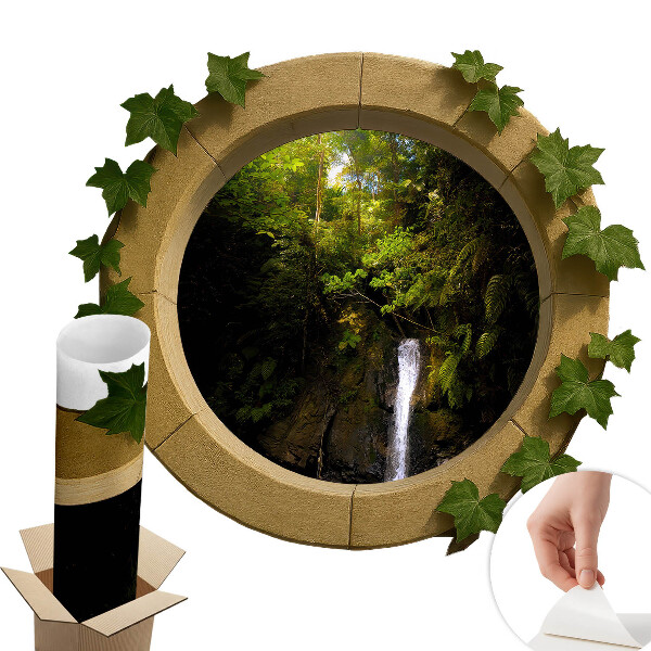 Fototapeta okno 3D 130x113 Zelená krajina