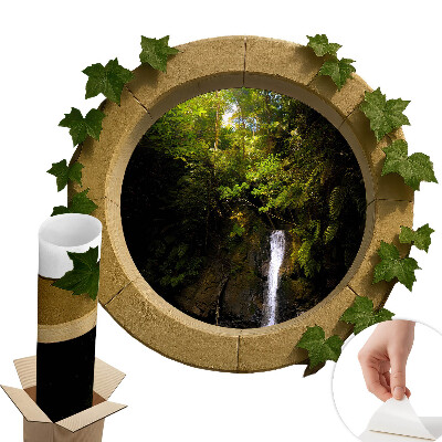 Fototapeta okno 3D 130x113 Zelená krajina