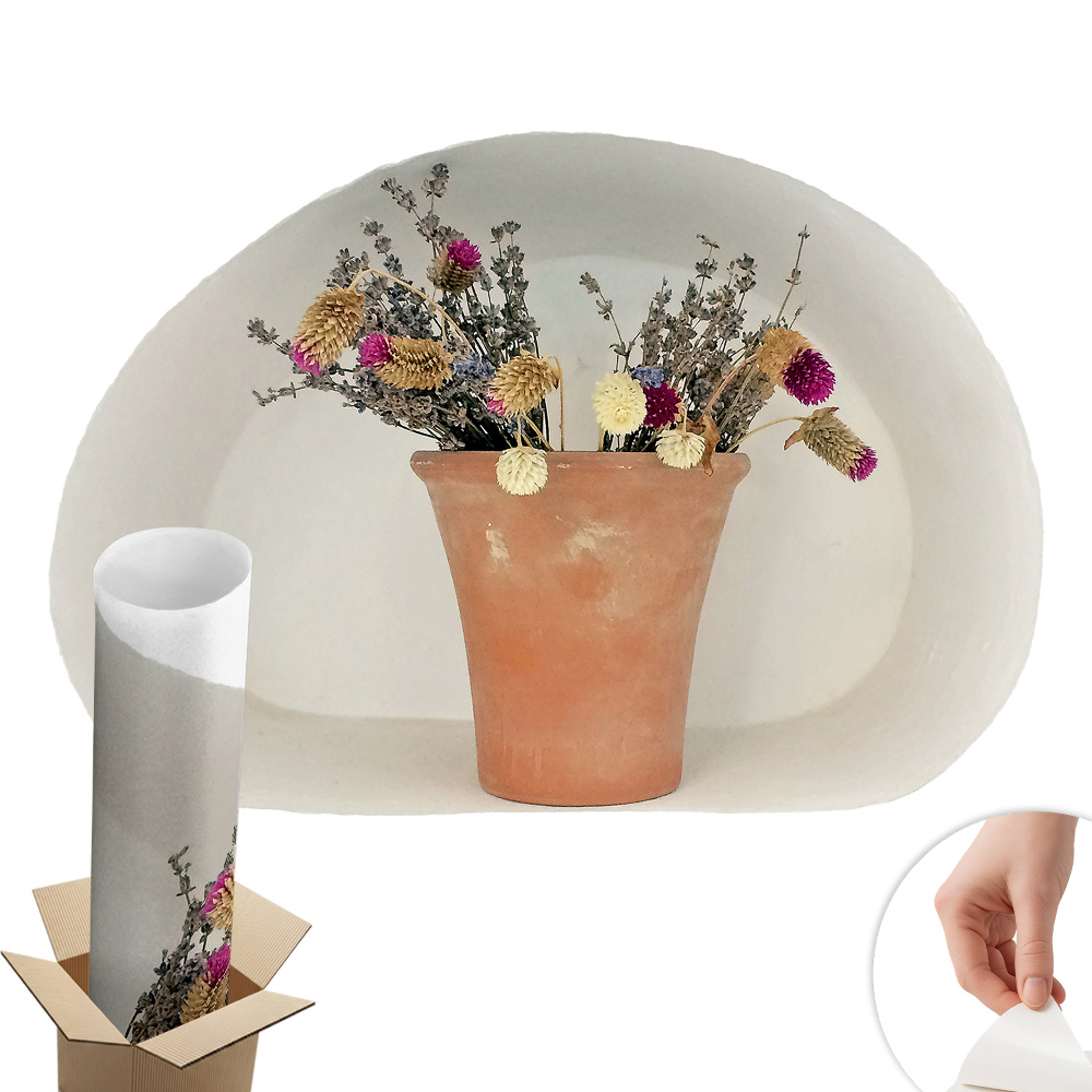 3D samolepka na zeď 130x88 Sušené květiny