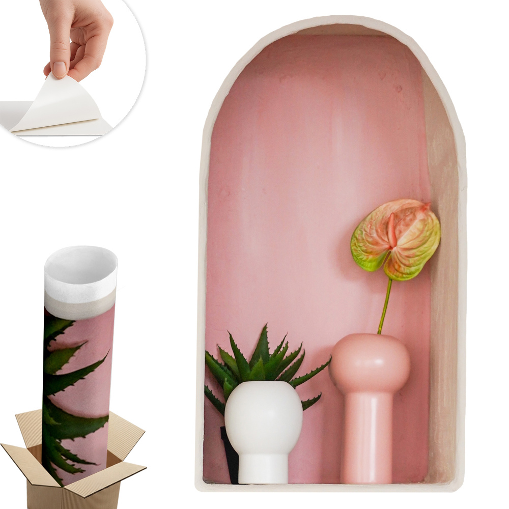 3D nálepka na zeď 35x60 Jemná vegetace