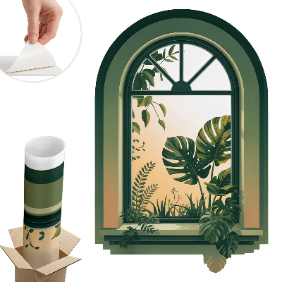 Samolepicí tapeta okno 40x60 Zelené okno