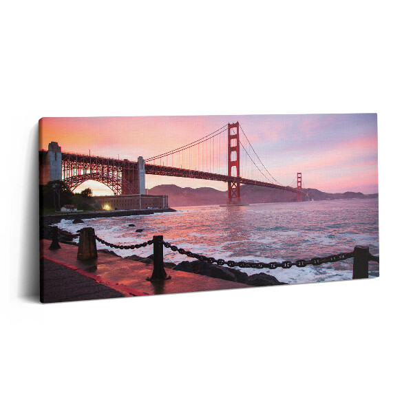 Obraz z fotografie na plátně 100x50 cm Pohled na most Golden Gate