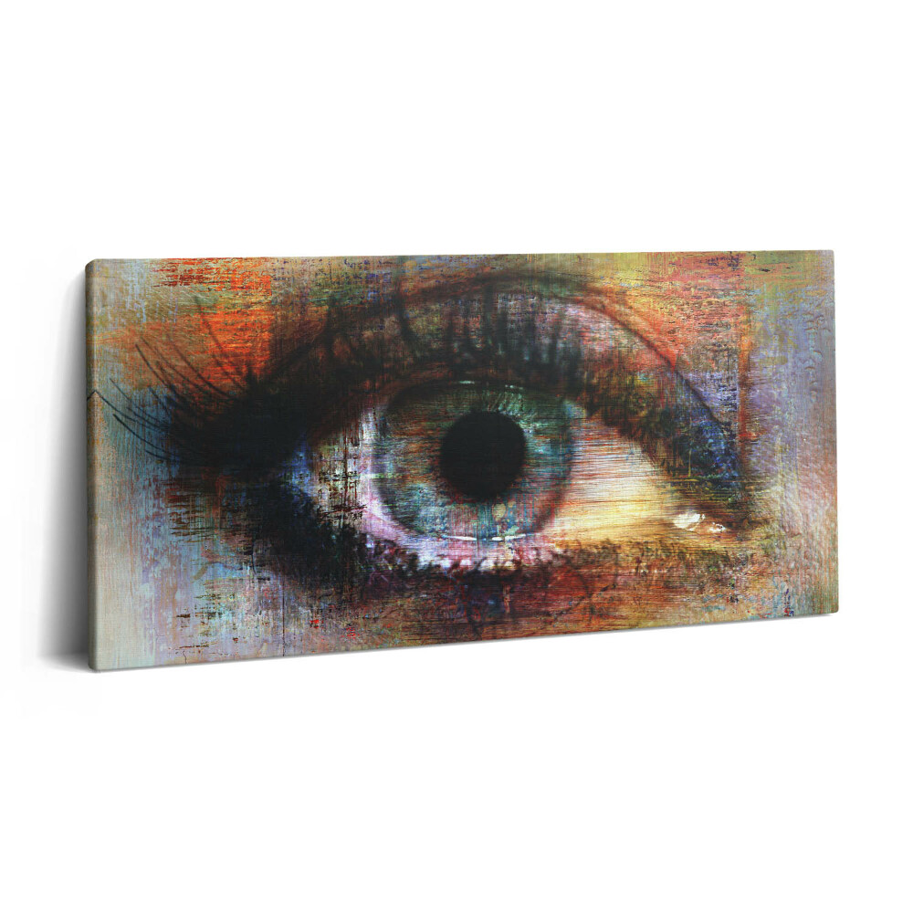 Obraz na plátně 100x50 cm Street art - oko s texturou