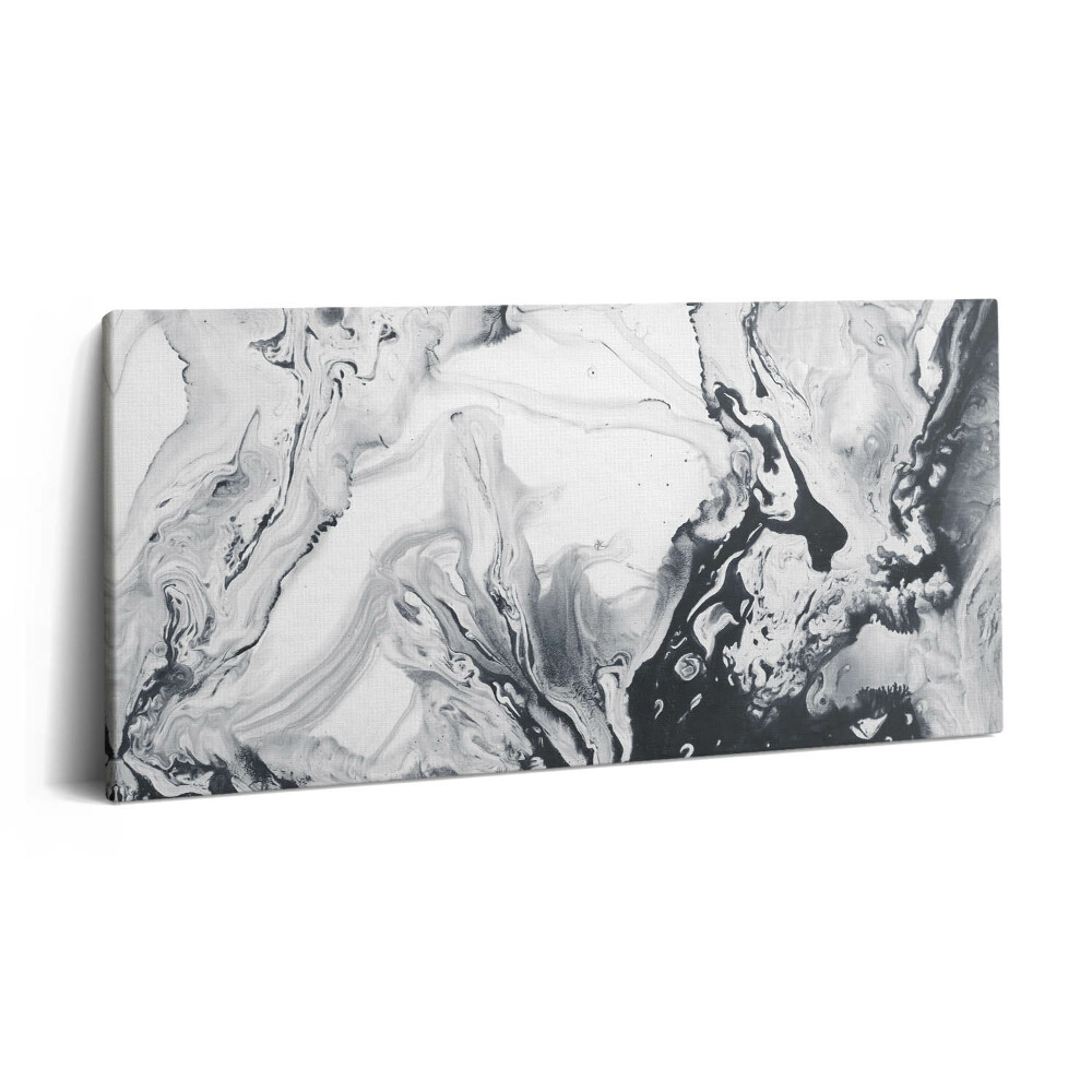 Obraz na plátně 100x50 cm Tušová abstrakce - mramorová tuš