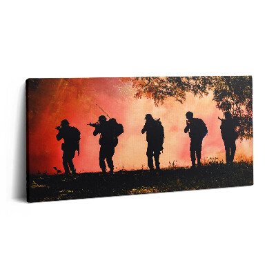 Obraz na plátně 100x50 cm Vojáci na bitevním poli