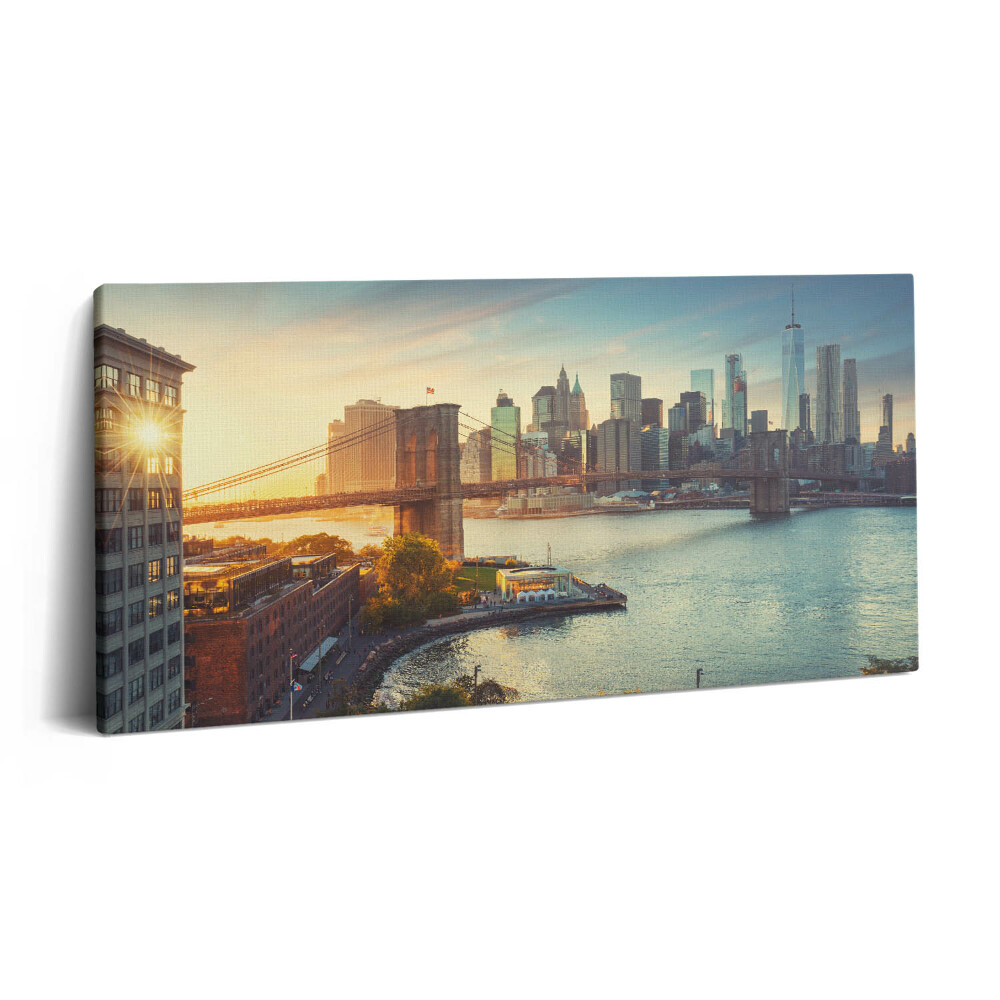 Obraz na plátně 100x50 cm Brooklynský most na Manhattanu v New Yorku