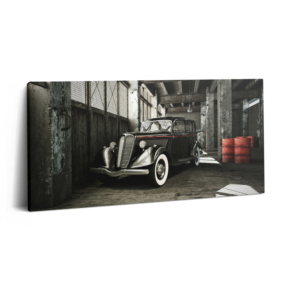 Obraz canvas 100x50 cm Klasické auto ve staré továrně