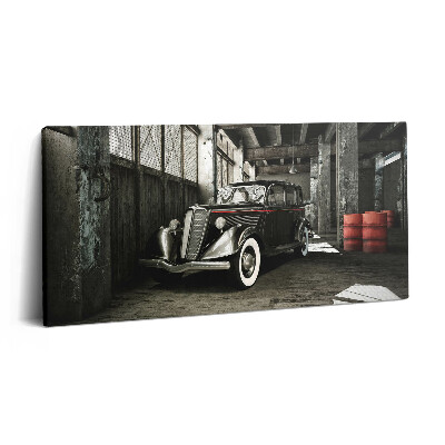 Obraz canvas 100x50 cm Klasické auto ve staré továrně
