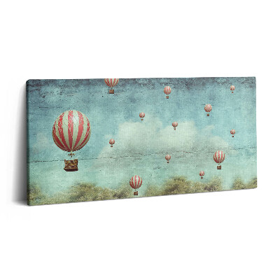 Obraz z fotografie na plátně 100x50 cm Balóny létající na obloze
