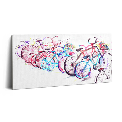 Obraz na plátně 100x50 cm Barevná městská kola