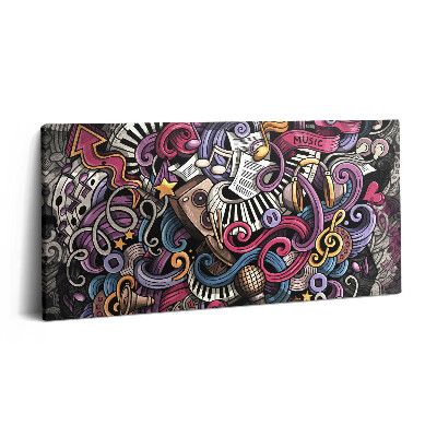 Obraz na plátně 100x50 cm Hudební nástroje