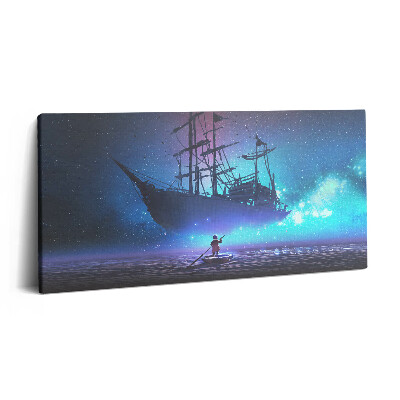 Obraz canvas 100x50 cm Fantazie plachetnice