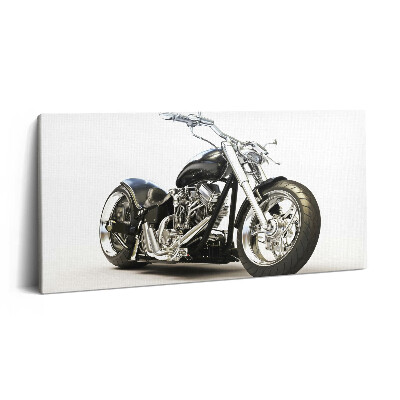 Obraz z fotografie na plátně 100x50 cm Černá motorka