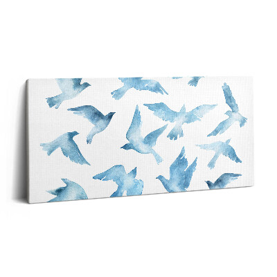 Obraz z fotografie na plátně 100x50 cm Ptáci létající ve vzduchu