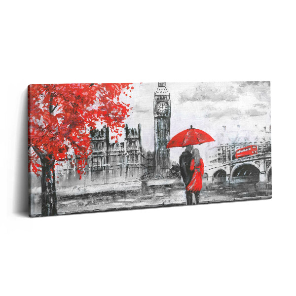 Obraz canvas 100x50 cm Panorama města s Big Benem v Londýně