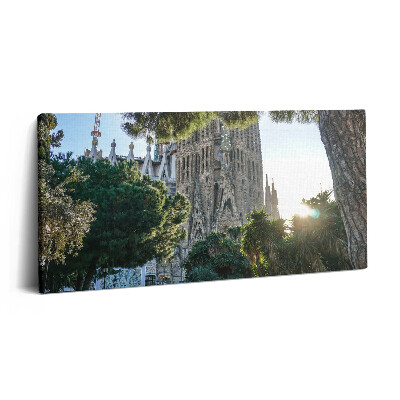 Obraz z fotografie na plátně 100x50 cm Park Sagrada Familia v Barceloně