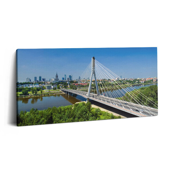 Obraz na plátně 100x50 cm Varšavský most na Visle