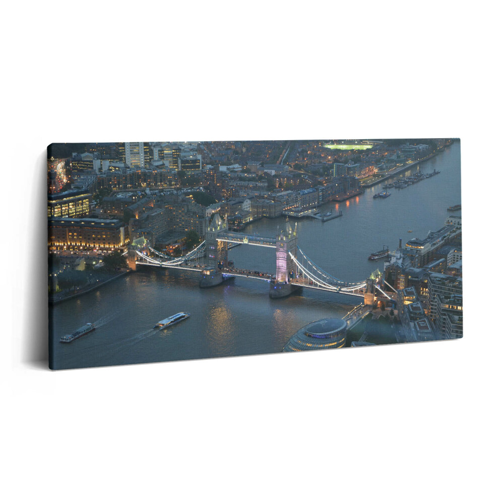 Obraz z fotografie na plátně 100x50 cm Tower Bridge v Londýně v noci