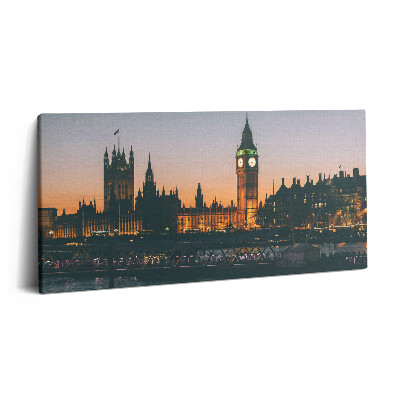 Obraz z fotografie na plátně 100x50 cm Tower Bridge Big Ben v Londýně