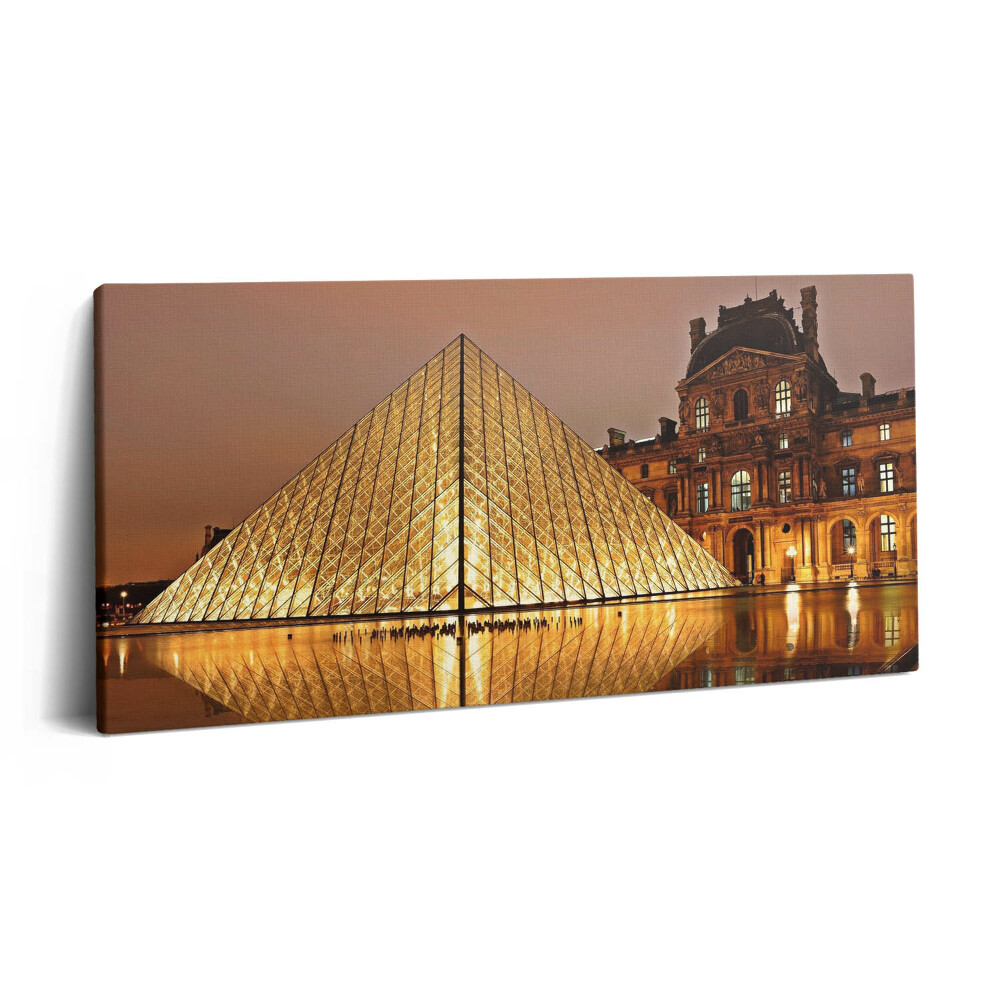 Obraz z fotografie na plátně 100x50 cm Muzeum Louvre v Paříži