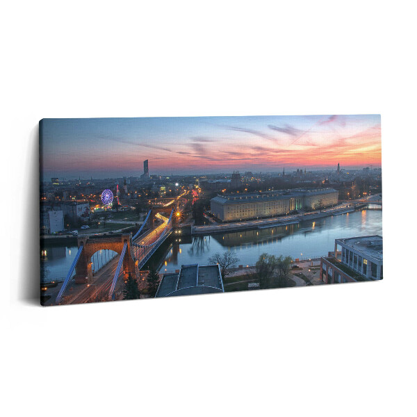 Obraz z fotografie na plátně 100x50 cm Vratislav z ptačí perspektivy