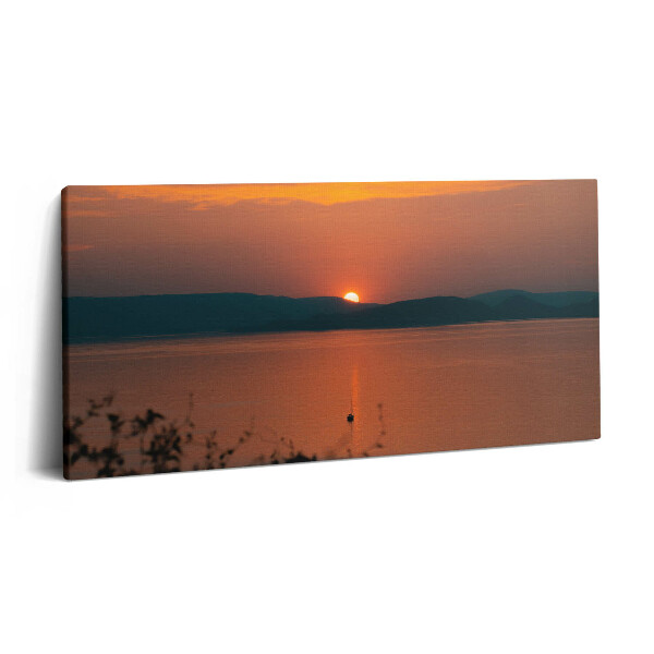 Obraz z fotografie na plátně 100x50 cm Balaton a západ slunce