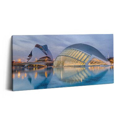 Obraz z fotografie na plátně 100x50 cm Město při západu slunce