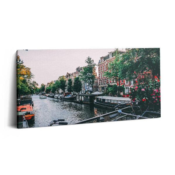 Obraz canvas 100x50 cm Jízdní kola na mostě