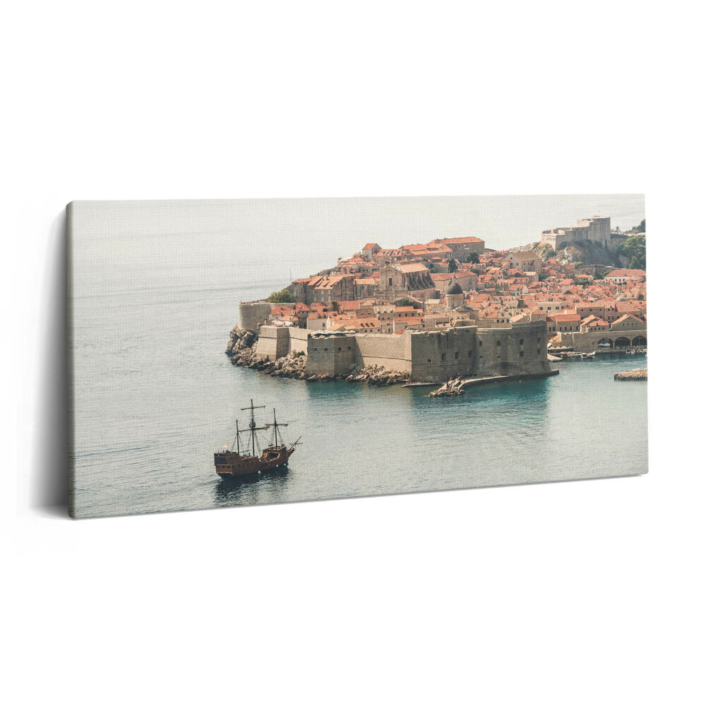 Obraz z fotografie na plátně 100x50 cm Plachetnice v Dubrovníku