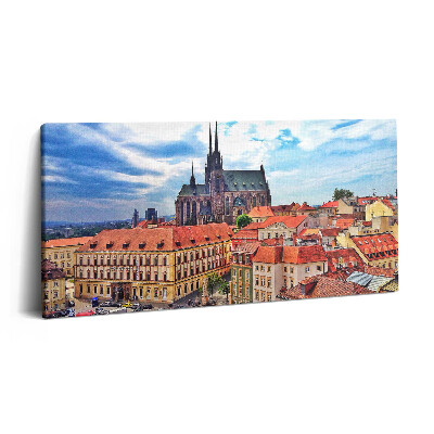 Obraz canvas 100x50 cm Pohled na Brno