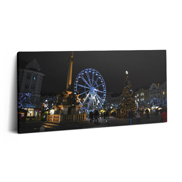 Obraz z fotografie na plátně 100x50 cm Vánoční trh v Ostravě