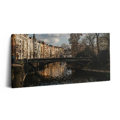 Obraz z fotografie na plátně 100x50 cm Panorama Prahy