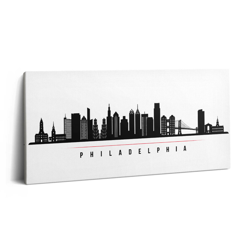 Obraz canvas 100x50 cm Ilustrace města Filadelfie