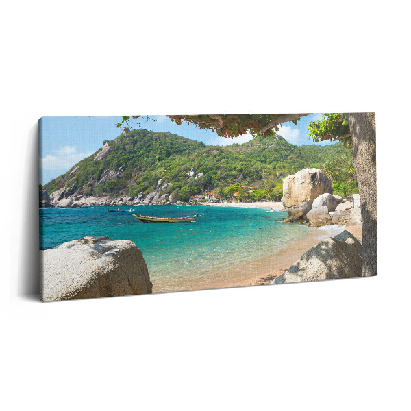 Obraz na plátně 100x50 cm Pohled na moře na thajském ostrově Koh Tao