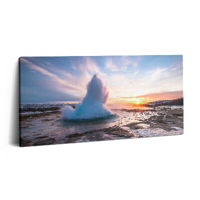 Obraz canvas 100x50 cm Gejzír na ostrově Island