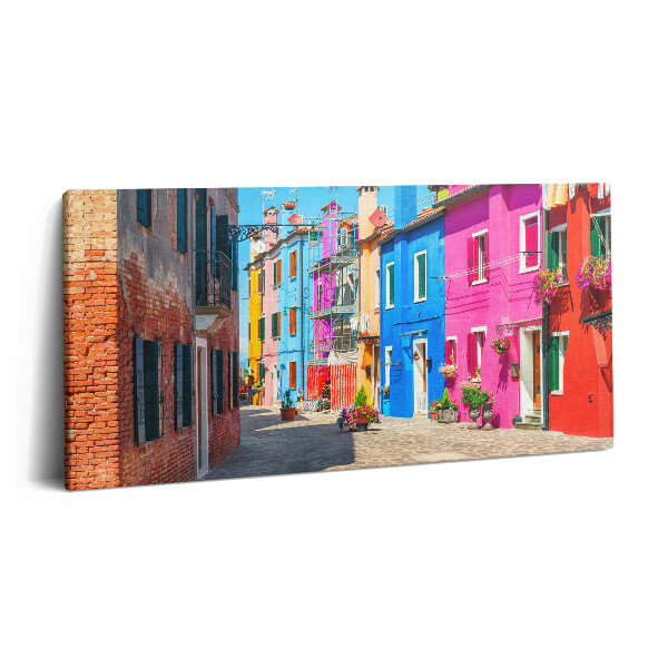 Obraz na plátně 120x60 cm Pestrá čtvrť ostrova Burano