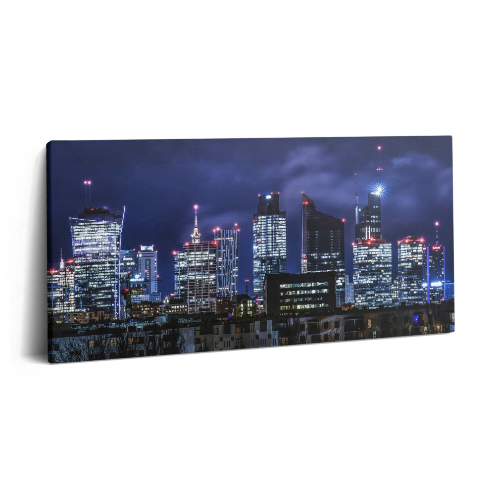 Obraz na plátně 120x60 cm Městské budovy v noci