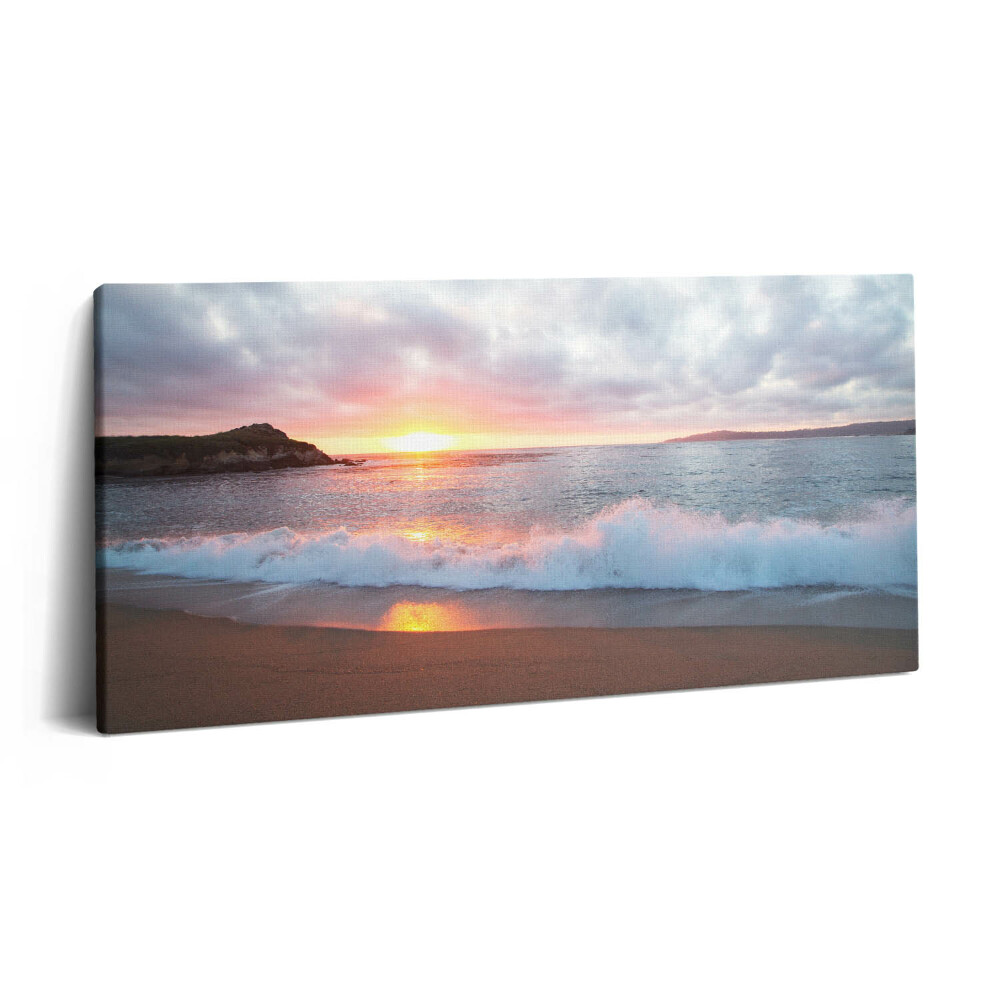 Obraz canvas 120x60 cm Mořská pláž a západ slunce